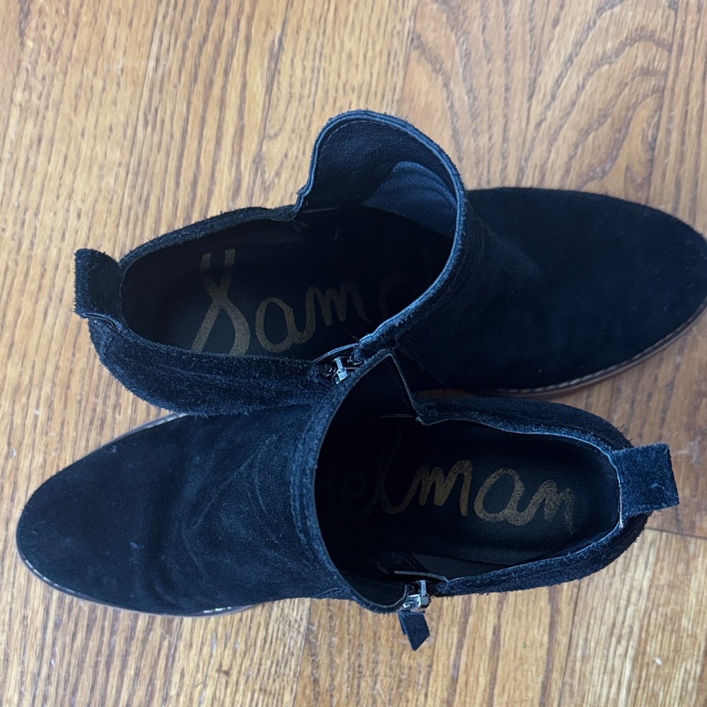 Sam Edelman Black Suede Ankle Booties - Picture 4 of 5